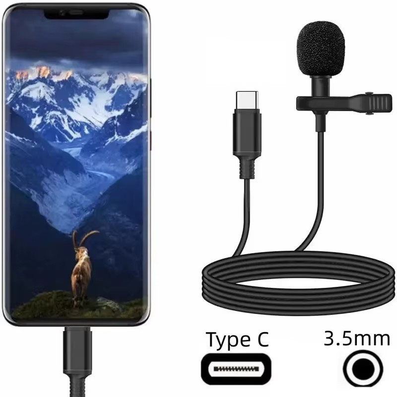 Usb C Cable - 1-5 unidades de Microfone Lavalier Mini