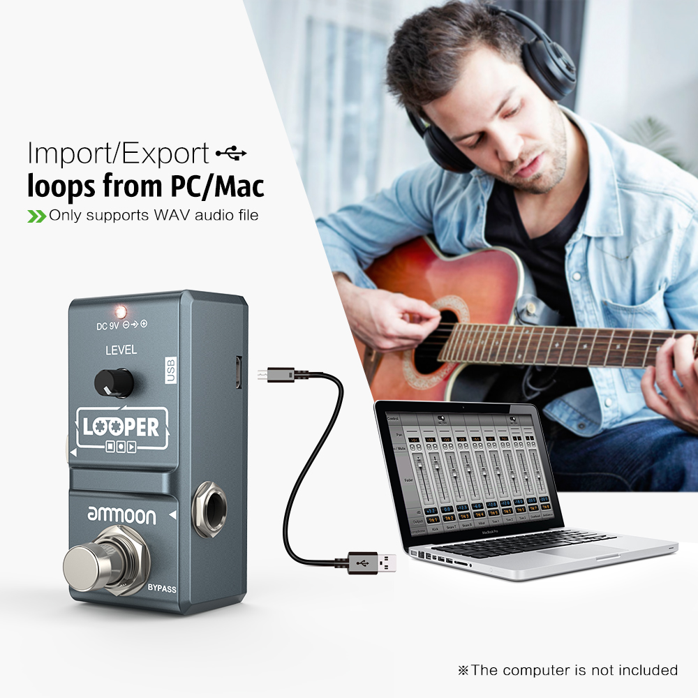 Ammoon-AP-09 Nano Loop Pedal E - Micro Usb Cable avaliação e preço