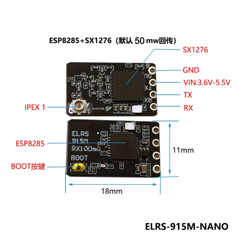 Receptor BAYCK ELRS 900MHz 915 - Ipex Connector avaliação e preço