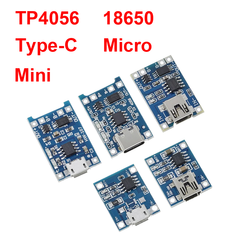 1/5 pces 5v 1a micro/tipo-c/mi - Tp4056 Module avaliação e preço