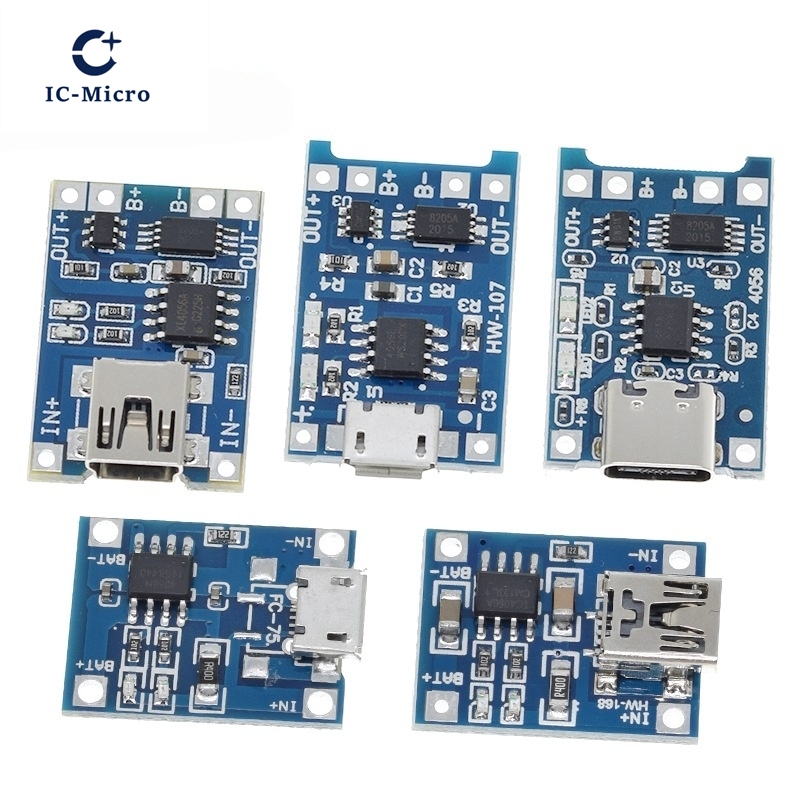 1/5 pces 5v 1a micro/tipo-c/mi - Tp4056 Module avaliação e preço