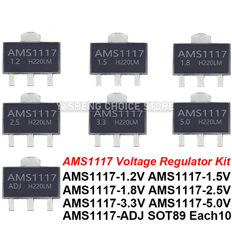 70 PCS = 7 tipos * 10 PCS AMS1 - Ams1117 Module avaliação e preço