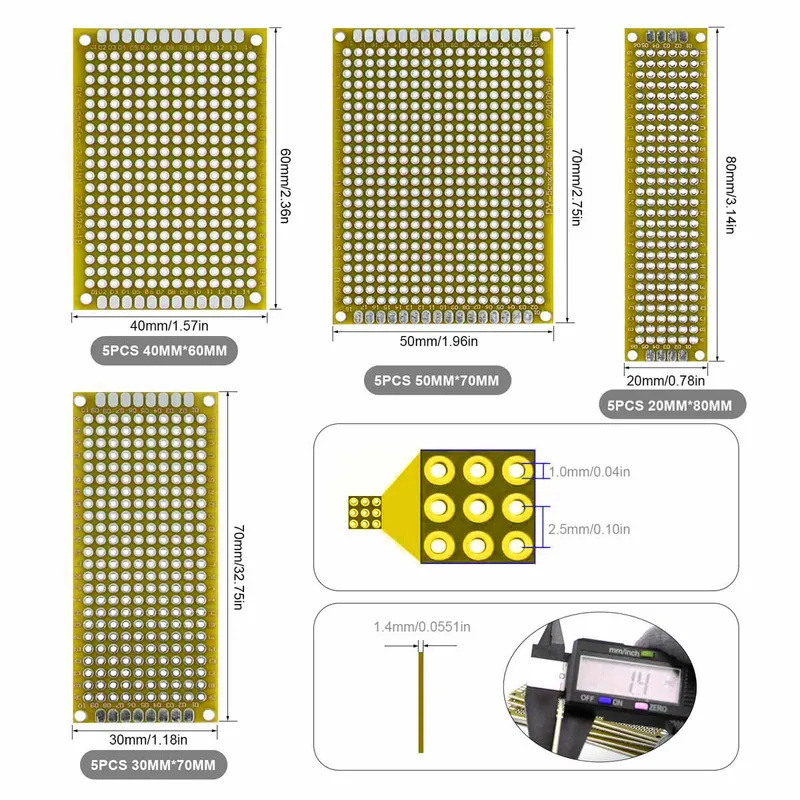 20 pçs/lote PCB Protótipo Plac - Perfboard avaliação e preço